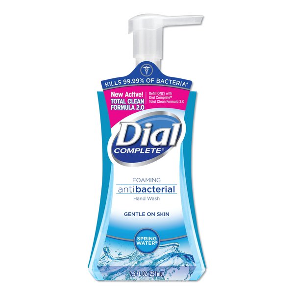 Dial Antibacterial Foaming Hand Wash, Spring Water, 7.5 oz, PK8 DIA 05401